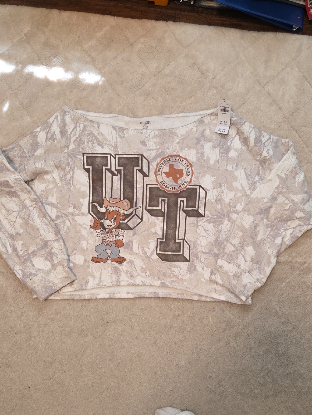 Hollister Off The Shoulder Graphic Sweatshirt